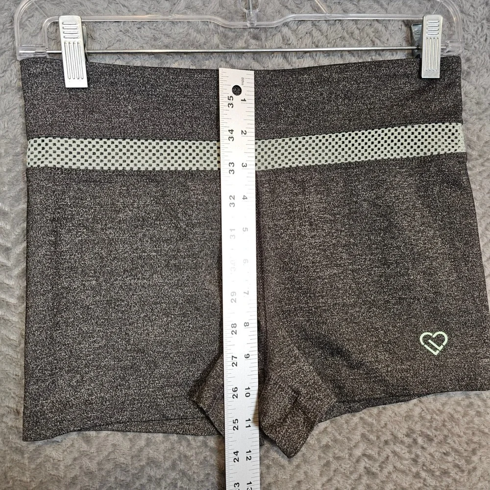 Gymcore‎ Sporty Workout Gray Space Dye Mesh Inset Athletic Shorts D7228 Size M